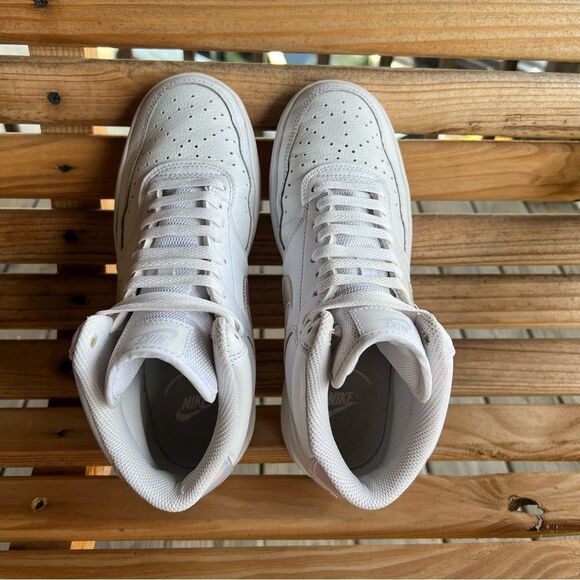 Nike Court Vision Mid ‘White Iridescent’ Women’s Sneakers - Size 8.5 - Picture 8 of 14